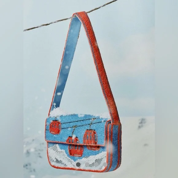 The Fiona Beaded Blue and Red Anthropologie Bag - Picture 2 of 3